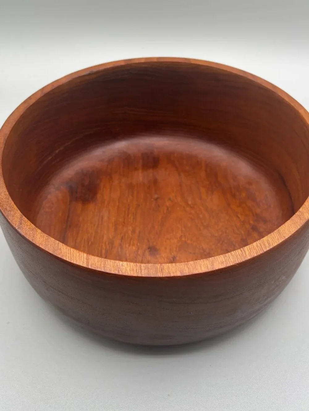 Vintage Genuine Teak Wood Salad Bowl 9.5